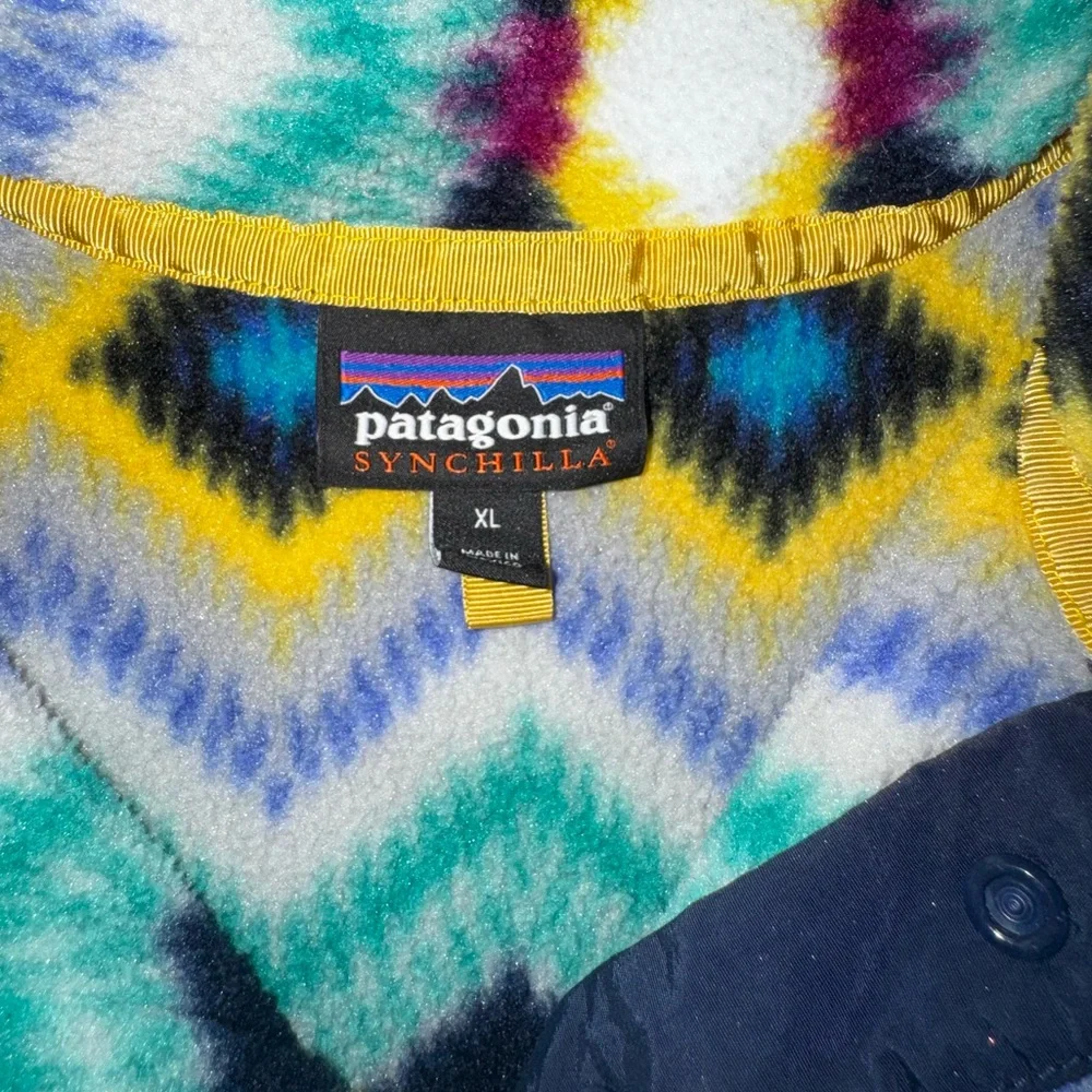 Patagonia Vintage Synchilla Fleece Snap-T Women’s XL Timber Twist Aztec Pullover - Picture 4 of 7